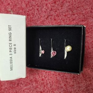 Melissia Silver 3 Piece Delicate Ring Collection